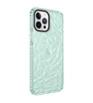 Uyumlu Model Apple iPhone 12 Pro Max Kılıf Bumper Şeffaf Buzlu Kapak (Yeşil)