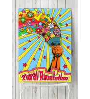 Psychedelic Indie Tarzı Renkli Posterler - 15 Farklı Tasarım ve Ebat (Turuncu)