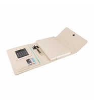 2K 2026 YENİ YIL Organizer Ajanda Kılıflı Tarihli Çizgili 168 Yaprak 17x24 Defterli Mıknatıs Kapaklı Rainbow Vegan 22x26 cm (Bej)