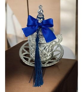Elm Damat Kahve Fincanı (Mavi)