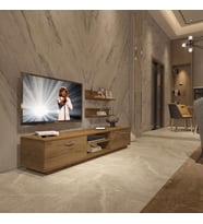 Decoraktiv Eko 4B Mdf Dvd Tv Ünitesi Tv Sehpası - Parlak Beyaz (PERA MODA)