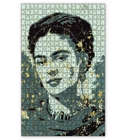 Cakapuzzle Frida Kahlo Eskitilmiş Zeminde Puzzle Yapboz MDF (Ahşap) (1000 Parça)