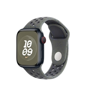 Apple Watch 44mm Kordon 2023 Point Delikli Silikon Strap Kayış (Haki)