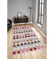 Dijital Baskılı Yıkanabilir Kaymaz Modern Renkli Salon Halısı Mutfak Halısı Yolluk ND-HY-901 (Çok Renkli)
