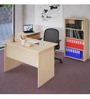 Vena Merve Ofis Çalışma Masa Takımı (Masa + Klavyeli Etejer + Raflı Dolap) (Akçaağaç Rengi )