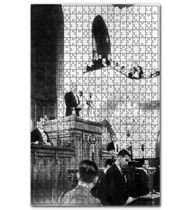 Cakapuzzle Atatürk TBMM Kürsüsünde Puzzle Yapboz MDF (Ahşap) (1000 Parça)