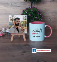 Edebiyat Öğretmeni Fotoğraflı Dekoratif Taş, Kupa Bardak Beyaz Hediye Öğretmenler Günü Hediyesi (Model 6)