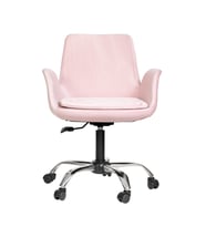 Krom Metal Ayaklı Ofis Çocuk Odası Çalışma Sandalyesi (AYARLANILABİLİR) PESCADO (Pembe)