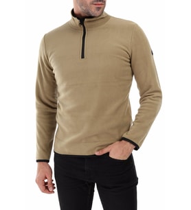 Ghassy Co. Erkek Yarım Fermuarlı Polar 9 Renk (Bej)