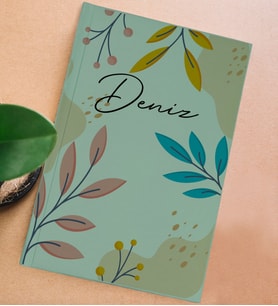 BK Gift Kişiye Özel İsimli Sert Kapaklı Su Yeşili Defter, Arkadaşa Hediye, Yeni İş Hediyesi, Anı Defteri, Doğum Günü Hediyesi (Model 8)