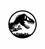 Dinozor Araba Stickeri siyah 20x20 CM (Siyah)