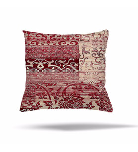 Geometrik Kilim Etnik Desen Afrika Gizli Fermuarlı Yastık Kılıfı Kırlent Kılıfı Koltuk Yastık Kılıfı (Bej-Kırmızı)