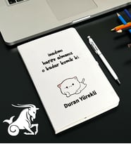 Kişiye Özel Burç Tasarımlı Esprili Defter Kalem Seti (Model 12)