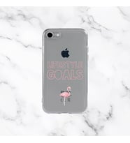 Iphone 7/8 Tasarım Kılıfları (103 Tasarım) (Beyaz-Pembe)