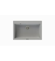 POLEX Cristalüx Granit Evye P-X76 Tezgah Altı Ve Tezgah Üstü Mutfak Evyesi 75x50cm (Gri)