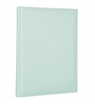 DERİ KAPAK DEFTER AJANDA TARİHSİZ DÜZ 17X24 CM (Su Yeşili)
