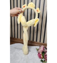 Lav Mer Kids Peluş kulak ısıtıcı. Hayvan figürlü ses çıkartan kulaklık (Sarı)