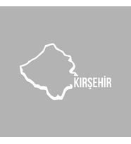 Kırşehir Harita Araba Sticker siyah 18x11 CM (Beyaz)