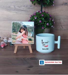 Harika Anne Fotoğraflı Dekoratif Taş, Kupa Bardak Beyaz Hediye (Model 12)