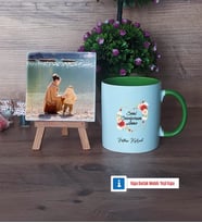 Anneye Doğum Günü Hediyesi Fotoğraflı Dekoratif Taş, Kupa Bardak Beyaz Hediye (Model 14)