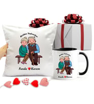 Birlikte Yaşlanalım Yastık ve Kupa Set (Model 4)
