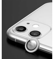 Uyumlu Model Apple iPhone 12 Kamera Lens Koruyucu Çerçeveli Koruyucu CL-02 (Gümüş)