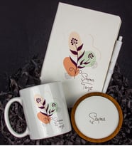 Kişiye Özel Defter Kalem Kupa Ve Bardak Altlığı Hediye Seti 103685 (Model 2)