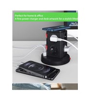 Vothoon Termal Akım Korumalı Isıya Dayanıklı 3 USB 8 Priz Ve Wireless Kablosuz Şarj 2.4 Amper Kablolu Priz (Siyah)