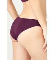 Lazer Kesim Külot Kadın Bikini Basic  (Mor)