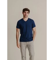 Erkek V Yaka Tshirt SPR24TS40 (Lacivert)