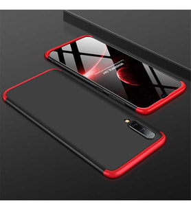 Xiaomi Mi 9 Se Kılıf Zore Ays Full Koruma Kılıf (Siyah-Kırmızı)