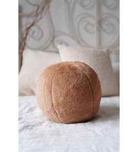 Peluş Top Yastık (KAHVE)
