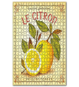 Cakapuzzle Dalından Yeti Tolanmış Limon Görseli Puzzle Yapboz MDF (Ahşap) (255 Parça)