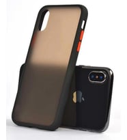Apple iPhone XS Max 6.5 Mat Airbag El İzi Yapmayan Kaliteli Kılıf (Siyah)