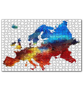 Cakapuzzle Avrupa Haritası  Puzzle Yapboz MDF (Ahşap) (255 Parça)