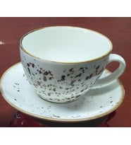 202 LATTE 2 Lİ FİNCAN TAKIMI LUNA DİJİTAL (Siyah - Beyaz)