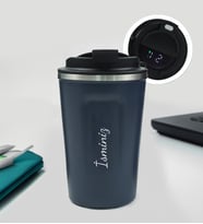 Kişiye Özel Dereceli 380 Ml Kaydırmaz Termos (Lacivert)