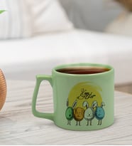 BK Gift Happy Easter Tasarımlı Pastel Yeşil Middle Kupa Bardak, Arkadaşa Hediye, Ev Hediyesi, Paskalya Bayramı Hediyesi, Ofis Hediyesi (Model 4)