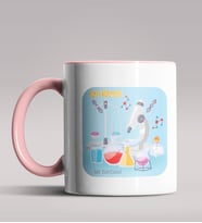 Kişiye Özel Kimya Öğretmeni Tasarımlı Siyah Renk Kupa Bardak 4 (Pembe)