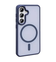 Galaxy S24 Kılıf Magsafe Şarj Özellikli Mat Arka Yüzey Sio Kılıf (Lacivert)