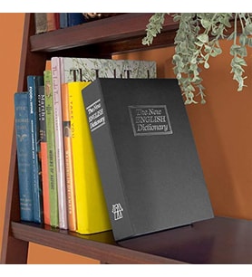 Kitap Şeklinde Siyah Büyük Boy Gizli Güvenlik Kitap Görünümlü Hazine Güvenlik Para Kasası (Siyah)