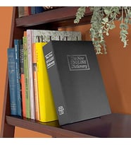 Kitap Şeklinde Siyah Büyük Boy Gizli Güvenlik Kitap Görünümlü Hazine Güvenlik Para Kasası (Siyah)