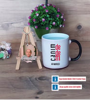 Dedeye Hediye Kupa Bardak Beyaz ve Fotoğraflı Ahşap Anahtarlık Hediye (Model 9)