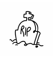 Rip Mezar Taşı Araba Sticker siyah 15x15 CM (Siyah)