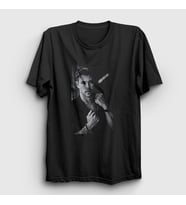 Presmono Unisex Beyaz Grayscale Chris Hemsworth T-Shirt 358633tt (Siyah)