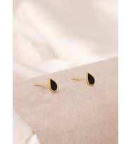 MİNELİ DAMLA GÜMÜŞ KÜPE (Gold)