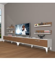 Decoraktiv Eko 360R Slm Silver Tv Ünitesi Tv Sehpası (Beyaz - Ceviz)