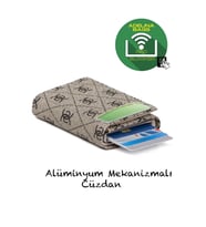 Unisex Rio Mekanizmalı Otomatik Kızaklı Kartlık Cüzdan (Vizon)