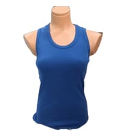 Pembecin Fitted/Vücuda Oturan Kalın Askılı Fitilli Esnek Örme Atlet Body (Mavi)