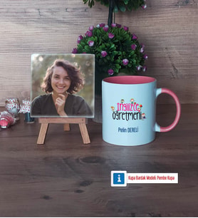 İngilizce Öğretmeni Fotoğraflı Dekoratif Taş, Kupa Bardak Beyaz Hediye (Model 6)